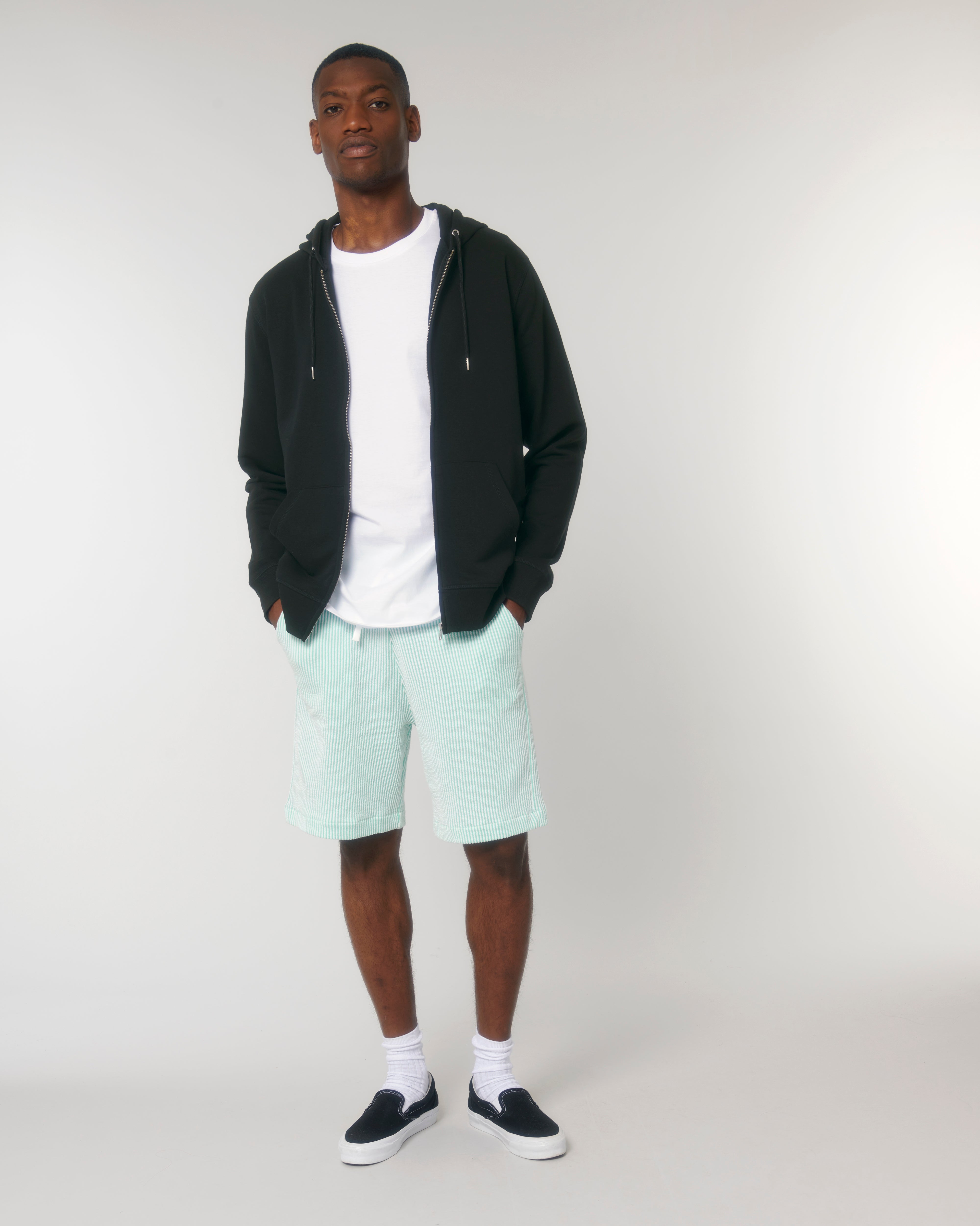 Sweat zippé unisexe personnalisable en coton bio - 1